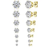 💎Elección de Regalo Perfecta: Pendientes grandes y pequeños mujer y hombre oro set, ideal para cumpleaños, bodas, graduación, día de la madre, acción de gracias, Navidad, año nuevo, regalo de San Valentín.
