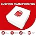 XFasten Cushion Foam Pouch as China, Dish Wrap and Glassware Packing Supply, 12-Inch by 12-Inch, Pack of 50, for Packing, Moving, Storage Cushioning Supplies for Moving