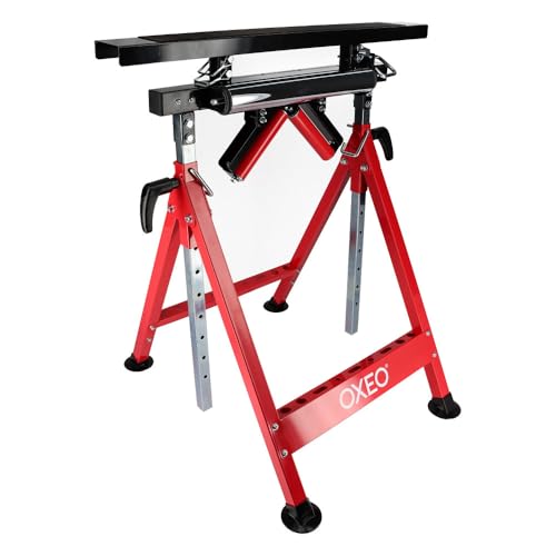 Tréteau multifonction - Servante à rouleaux 4en1 - Fixe antidérapant, rouleaux et à billes - Hauteur réglable - Charge max 200kg