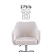 Linon Home Decor Products Linon Brooklyn Sherpa Office Chair, Ivory
