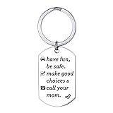 Call Your Mom Keychain for New Driver Gifts for Graduation 16 Year Old Boy Girl Son Daughter Birthday Key Chain