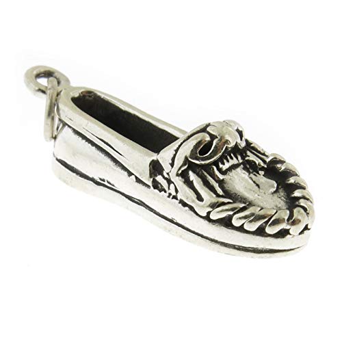 925 Sterling Silver Native American Moccasin Charm Made in USA Jewelry Making For You