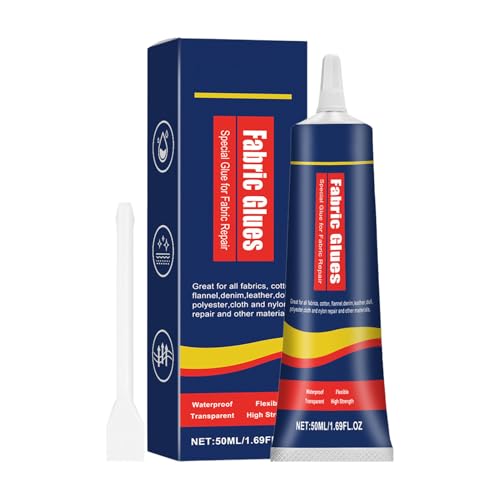 Adhesivo De Tela | 50 Ml Líquido Para Telas Textil Multifuncional, Lavadora Y Secadora Segura Permanente Parches, Algodón, Poliéster, Nylon