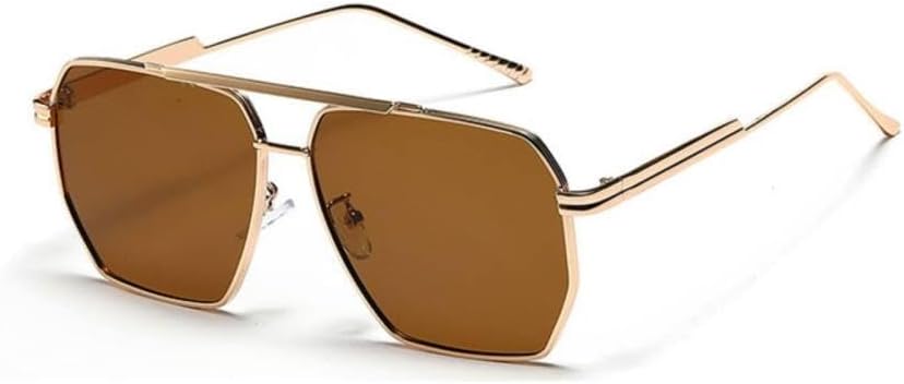 MUTYNE Frame Sunglasses For Men Metal Double Bridge Square Driving Sun Glasses Women Retro Shopping Unisex Eyewear
