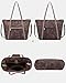 FADEON Large Laptop Tote Bag for Women Designer Leather Laptop Bag Fashion Travel Backpack Purse Shoulder Handbag Coffee Brown