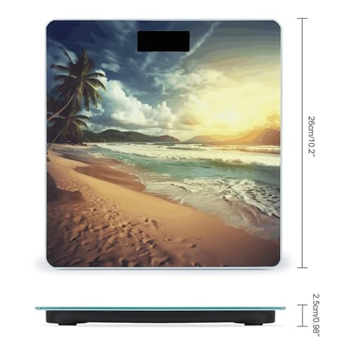 Báscula Digital de Baño Sunset on The Beach 400 lb LCD miniatura 2