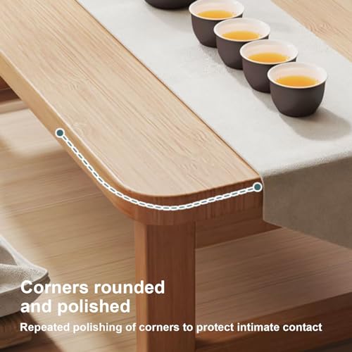 Table basse pliante 120 x 48 cm meuble en bois massif compact