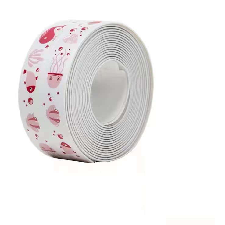 EUYIMOMObath sealant strip 2 rolls Waterproofing stickers for bathroom toilet edge gaps Kitchen sink, dishwasher and stove top sealing strips (Color : M, Size : 3.8cm*3.2m)