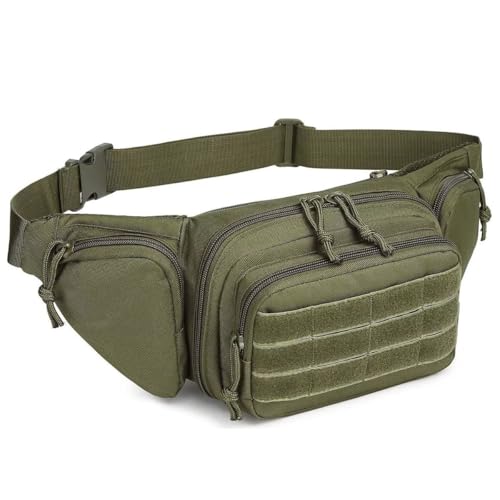 Pochete Tática Militar Esportiva Transversal Cintura Bolsa De Ombro Armazenamento (Verde)
