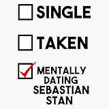 Dating Sebastian Stan Magnet Reusable Flexible Magnetic Sticker 5"
