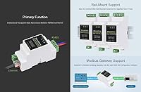 Waveshare RS485 zu RJ45 Ethernet Industrial Serial Server Modbus Gateway TCP/IP zu Serieller Rail-Mount Unterstützung mit PoE Ethernet Port und Elektrischer Isolation Adapter – Ansicht 5