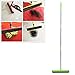 Rengue Telescopic Floor Broom, 48 Inch, Pet Hair Removal, MultiSurface, Pink Green Black Blue Telescopic Floor Broom, Rubber and PP Material, Nan Household Daily Necessities (Green)