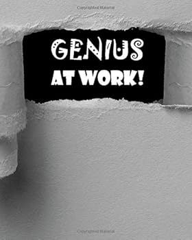 Paperback Genius at Work Notebook: 8 x 10, lined paper. Book