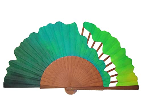 Abanicos originales/Abanico pintado a mano/Abanico español/Regalo para mujer/Abanico de boda/Abanico flamenco/Abanico de madera/Abanico atesanal Vitalidad