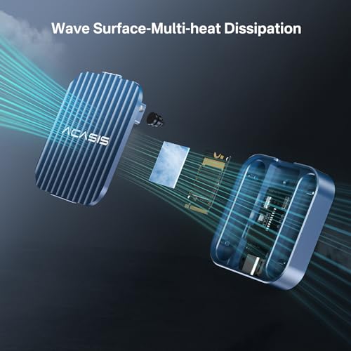 ACASIS 2230 SSD Enclosure with Magnetic Suction for iPhone 15 Pro Max ProRes, 10Gbps USB C 3.2 Gen2, Aluminum M.2 NVMe SSD Enclosure Adapter,... - Image 2