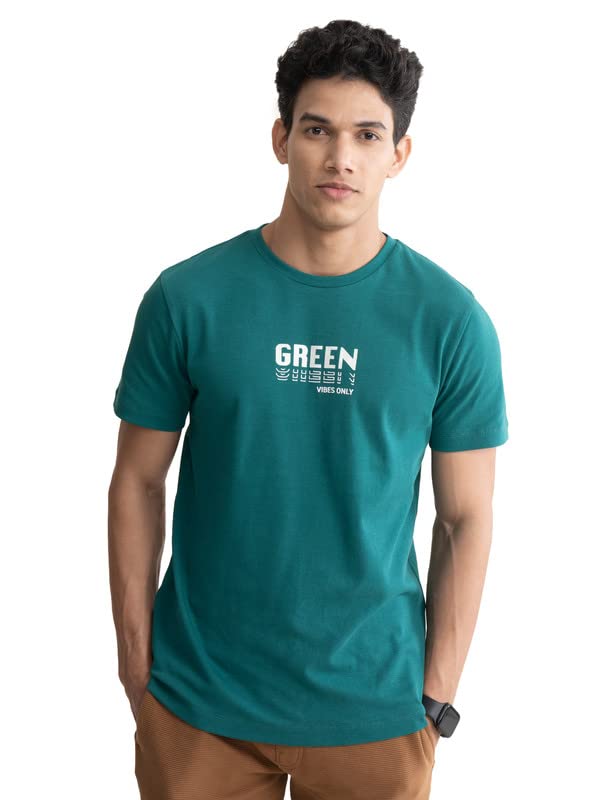 DAMENSCHMen’s Regular Fit Cotton Half Sleeve Graphic Printed T-Shirt | Round Neck Printed T-Shirt