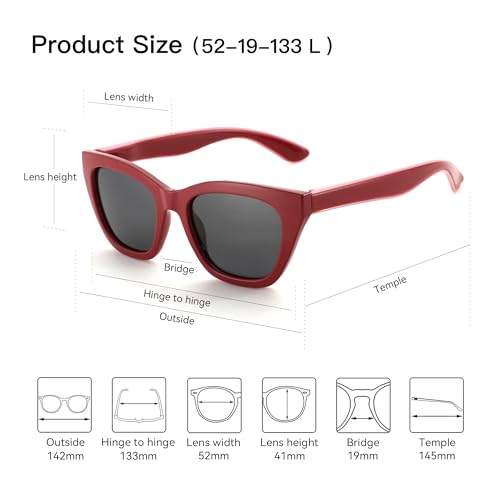 ZENOTTIC Polarized Sunglasses Women Cateye: Trendy Sun Glasses for Ladies - Retro Classic Shades UV400 Protection3
