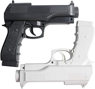 OSTENT Light Gun Pistol Shooting Sport Video Game Compatible for Nintendo Wii Remote Controller Pack of 2