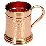 NZM Premium 22 Oz Hammered Moscow Mule Copper Mug | Handcrafted 100% Pure Copper | Large Tankard Beer Stein | Keeps Drinks Chilled Longer |