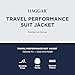 Haggar Men's Travel Performance Stria Tic Tailored Fit Suit Separate Coat Suit, Dark Heather Grey, 46L