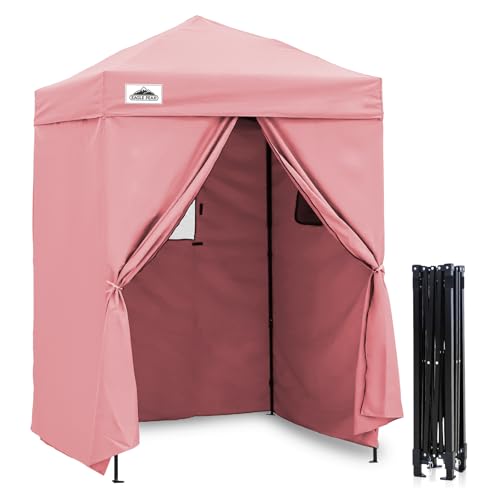 Cabine d'essayage portable pour séances photo et piscine en rose pastel