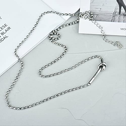 Collier en argent 925 véritable avec pendentif cercle chic