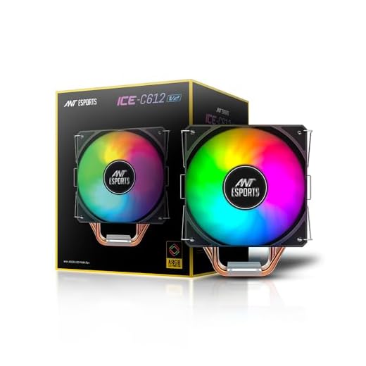 Ant Esports ICE-C612 V2 ARGB CPU Cooler| Support Intel LGA1200, LGA115X, LGA20XX, LGA1366, LGA1700 and AMD FM1, FM2, FM2+, AM2, AM2+, AM3, AM3+, AM4, AM5