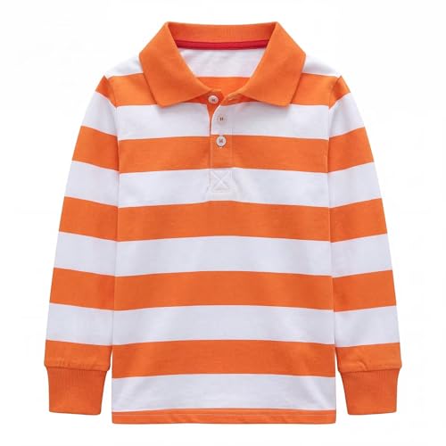 Image of Boys Rainbow Striped Shirt Cotton Long Sleeve T-Shirts