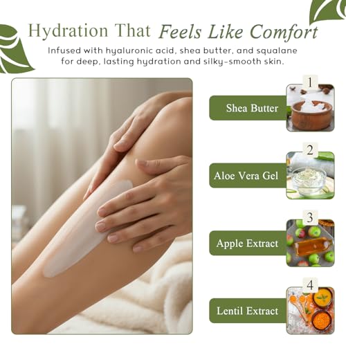Crepe-Ease Dermatologist-Developed Body Moisturizer - Fragrance-Free Hydrating Cream for Sensitive Skin - Hyaluronic Acid & Shea Butter for Neck, Arms & Legs, 4 oz - Image 5