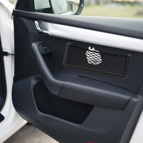 4 Stück Auto Aufbewahrungsnetz Wohnmobil, Ablagenetz Auto Camping Zubehör für Kofferraum, Offroad Zubehör mit Haken, Gepäcknetz für Reisen und Outdoor