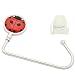 Purse Hook Hanger for Table Bar Long Handbag Hanger Bag Hanger with Velvet Pouch (Red Beetle)