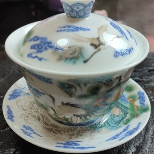 Gaiwan Service à thé en céramique émaillée 170ml de haute qualité - 5