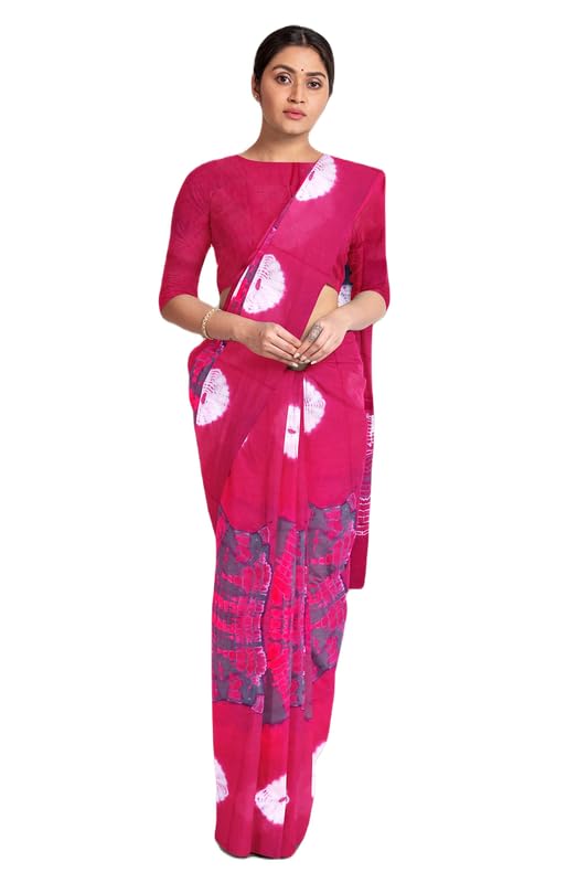 Image of SURAJ INTERNATIONAL Printed Cotton Saree For Women With Blouse Piece | Ideal For Everyday And Office Wear