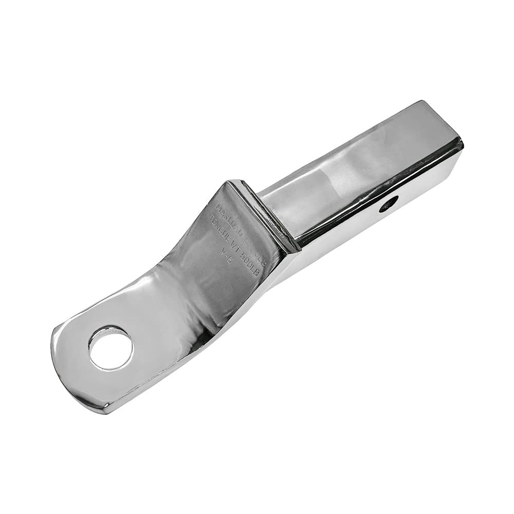 Generic 2-Inch Ball Draw Bar Trailer Hitch Mount, Fits 2-In Receiver, 5000 Lbs, Chrome Plated, Maxload: 5,000 Lbs, Tongue WT: 500 Lbs, Silver Metal, Lower Hitch Ball Approx 2''