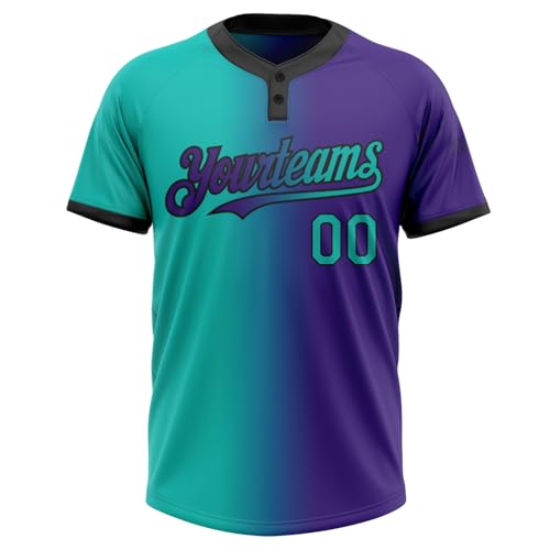 Custom Softball Jerseys Team Uniforms for Men Women Youth Boys, Personalized Gradient Baseball Shirts Stitched Name miniatura 2