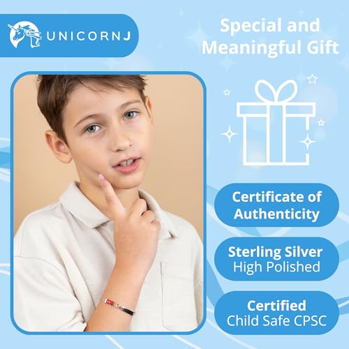 Unicornj Sterling Silver 925 Engravable Id Bracelet Figaro Chain For Girls Boys Convertible Car With Blue Enamel 6.5 Inch thumb #3