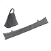 Nicola Spring Tela Tope de la Puerta con burlete Cojín - Triángulo - Tapones Decorativos para el hogar, Oficina - Gris - Juego de 2