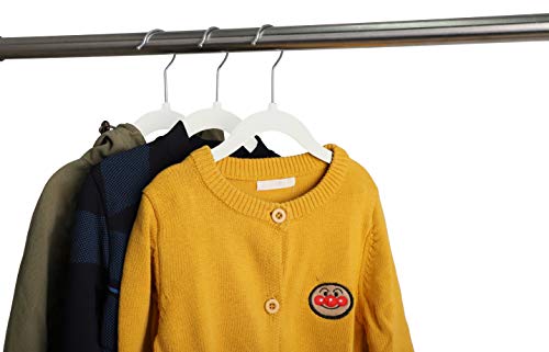 Finnhomy Non-Slip Clothes Hangers for Baby and Kids 20-Pack Velvet Hangers with Movable Clips, Heavy-Duty and Space-Saving for Pants,Skirts, Coat, White by Finnhomy - Used condition - Image 3