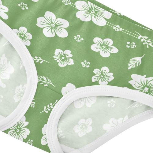 Flowers Floral Green Toddler Girls's Underwear 2T 23028804