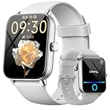 aeac Smartwatch Donna Uomo,1.85' HD Smart Watch Chiamate e Whatsapp,Orologio Fitness Sportivo Cardiofrequenzimetro/SpO2/Sonno/Contapassi,White