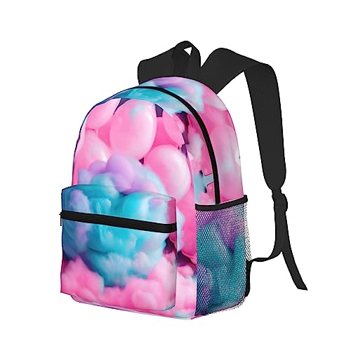 Sac à dos en coton rose avec poches fonctionnelles et légères - 2