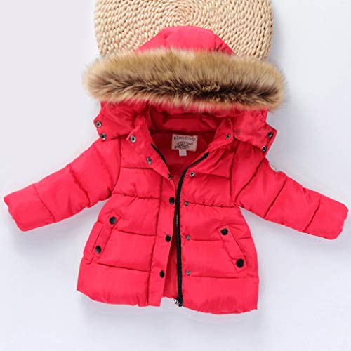 Toddler Kids Baby Girls Winter Warm Coats Thicken Fleece Hoodie Down Jacket Windproof Snowsuit Clothes2