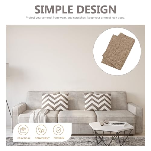 Funda para reposabrazos de sofá LAPYAPPE protector stretch de algodón y lino 4