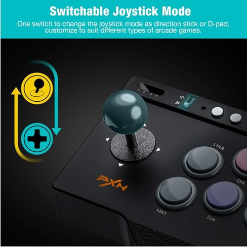 image for PXN 0082 Arcade Stick PC Street Fighter USB Arcade Stick, Compatible w