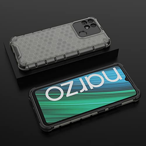 Image of Glasgow Back Case Cover Compatible with Realme Narzo 50A (Stylish Design) - Black