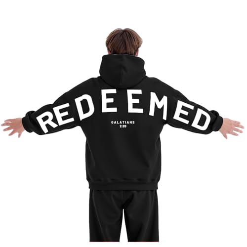Disciple Men's Womens Oversized Hoodies Joyful Redeemed Baggy Pullover Hooded Sweatshirts 2025 Casual Trendy Coat3