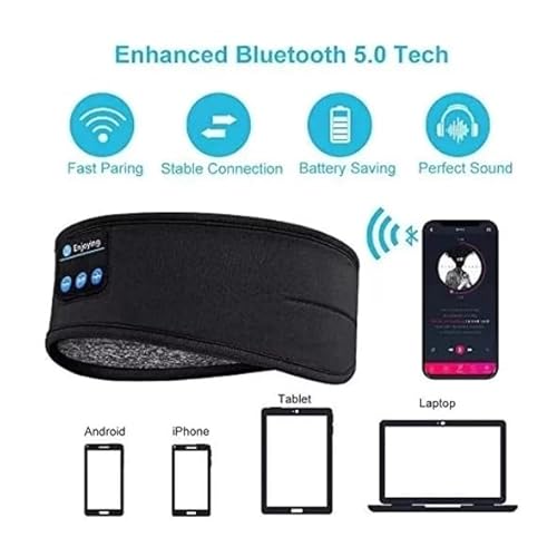 Faixa Fone Ouvido Blootouth Esportes Dormir Bandana Treino
