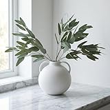 ANNIE&PANDA 3 Pack Faux Artificial Eucalyptus Stems with Faux Seeds 31'' Tall Fake Plants Leaves Olive Tree Branches Faux Greenery Stems for Bridal Wedding Bouquet Vase Table Centerpiece Decor