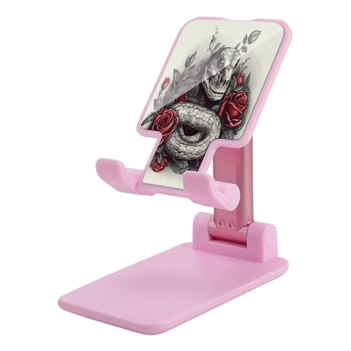 Soporte para teléfono celular KHAUERBC con escultura detallada de rosa y altura rígida