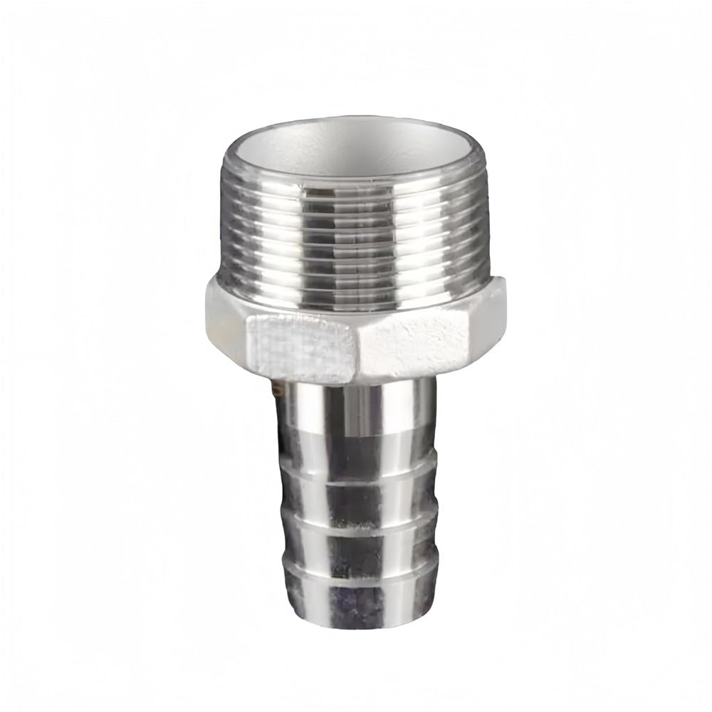 Stainless Steel Male Barb, 304 Stainless Steel Pagoda Hose Barb Fittings Male Thread, Multiple Sizes(40mm*1.2inches)